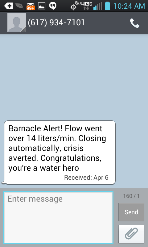 Barnacle Alert via Text
