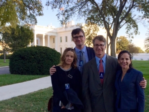 Some of the AI team at the White House (left to right: Tracey Durning, Ashby Monk, Peter Davidson and Alicia Seiger)