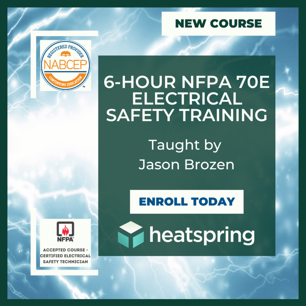 New Course Announcement: 6-Hour NFPA 70E Electrical Safety Training ...