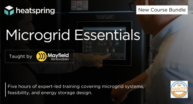 Heatspring Figure New Course Bundle: Microgrid Essentials with Mayfield Renewables ...